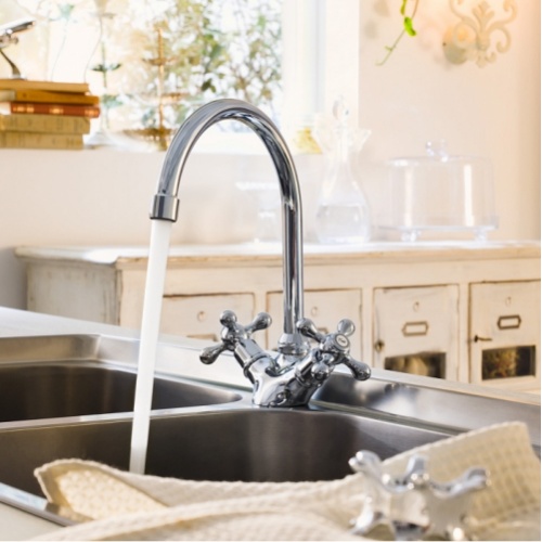 Mélangeur évier bec orientable rétro chromé Grazia GRC5117/CR Grazia 09 c