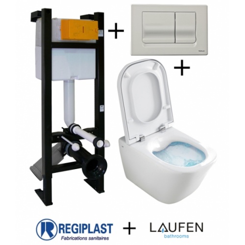 Ensemble bâti-support EVO + cuvette GAP+ plaque blanche Ensemble bâti-support EVO + cuvette GAP+ plaque blanche