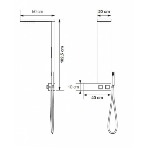 Colonne de douche KINEDO Aquadesign CD321
