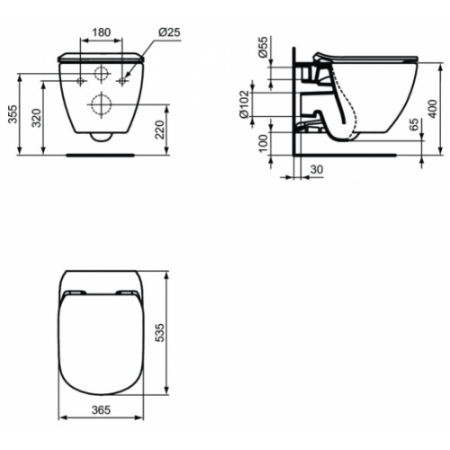 Pack WC Grohe Rapid SL Cuvette Tesi AquaBlade plaque blanc