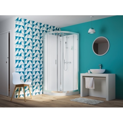 Cabine de douche EDEN R90 faible Hauteur - Portes coulissantes - 90x90cm