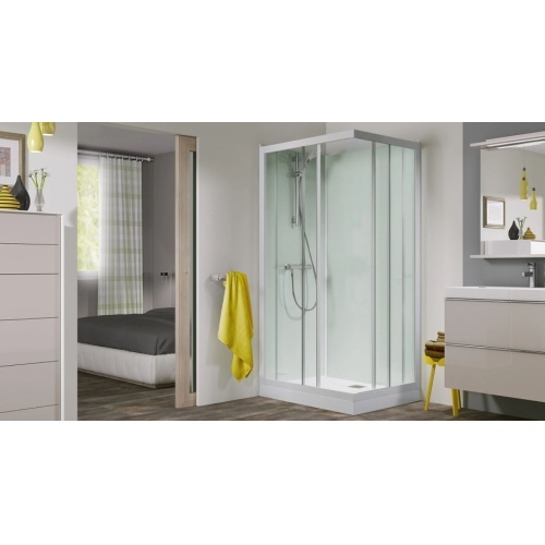 Cabine de douche Kineprime Glass faible hauteur - Coulissante - 80x80 cm - Mécanique Coulissant - Thermostatique KINEPRIME GLASS Ambiance Cabine de douche Kineprime Glass faible hauteur - Coulissante - 80x80 cm - Mécanique Coulissant - Thermostatique KINEPRIME GLASS Ambiance