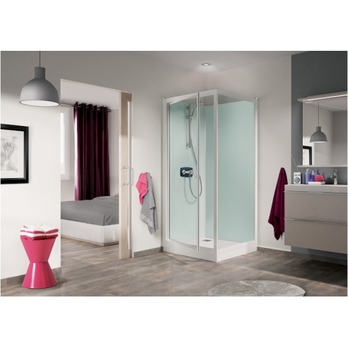 Cabine de douche Kineprime Glass - Pivotante - 100x80 cm - Thermostatique Pivotant - Mécanique KINEPRIME GLASS Ambiance Cabine de douche Kineprime Glass - Pivotante - 100x80 cm - Thermostatique Pivotant - Mécanique KINEPRIME GLASS Ambiance