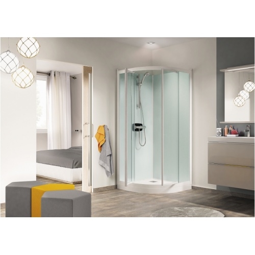 Cabine de douche Kineprime Glass faible hauteur - Pivotante - 1/4 de Rond 90cm - Thermo Pivotant - Thermostatique KINEPRIME GLASS Cabine de douche Kineprime Glass faible hauteur - Pivotante - 1/4 de Rond 90cm - Thermo Pivotant - Thermostatique KINEPRIME GLASS