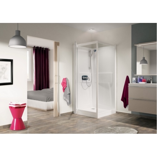 Cabine de douche Kineprime (18 cm) - Pivotante - 100x80cm Pivotante - Mécanique KINEPRIME  Cabine de douche Kineprime (18 cm) - Pivotante - 100x80cm Pivotante - Mécanique KINEPRIME