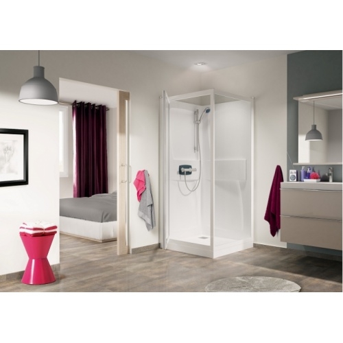Cabine de douche Kineprime faible hauteur - Pivotante - 70x70cm - Thermo Pivotante - Thermostatique KINEPRIME  Cabine de douche Kineprime faible hauteur - Pivotante - 70x70cm - Thermo Pivotante - Thermostatique KINEPRIME