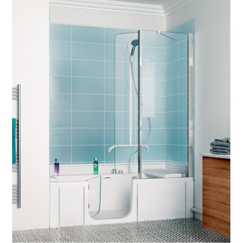 Duo-pack concept bain/douche G niche 168 à 182cm tablier blanc Duo-pack concept bain/douche G niche 168 à 182cm tablier blanc