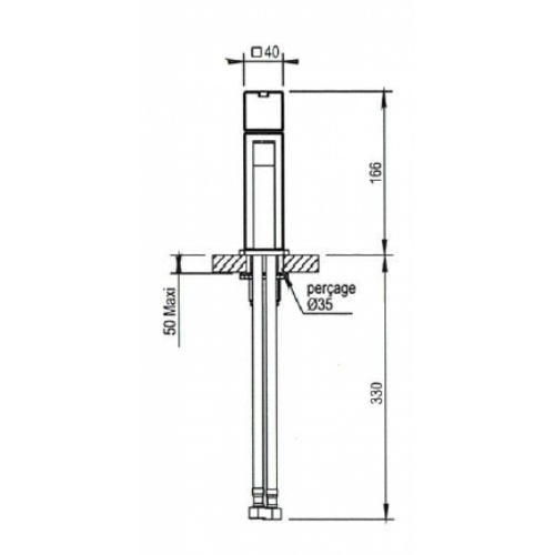 Mitigeur lavabo monotrou MYRIAD avec vidage Clic-clac - 55.709 CH Myriad côte 2 Mitigeur lavabo monotrou MYRIAD avec vidage Clic-clac - 55.709 CH Myriad côte 2