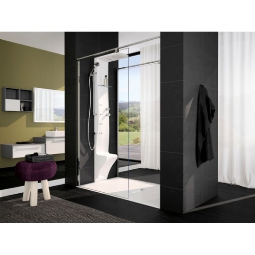 Colonne de douche Dress Plus mitigeur thermostatique Blanc Mat Dress + blanc Colonne de douche Dress Plus mitigeur thermostatique Blanc Mat Dress + blanc