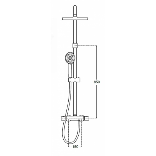 Colonne de douche Even T Round de Roca* Colonne even t round côte 2 Colonne de douche Even T Round de Roca* Colonne even t round côte 2