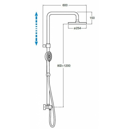 Colonne de douche Even T Round de Roca* Event t round côte 1 Colonne de douche Even T Round de Roca* Event t round côte 1