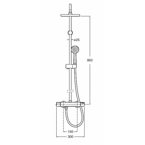 Colonne de douche Victoria T de Roca* Colonne victoria t côte 1 Colonne de douche Victoria T de Roca* Colonne victoria t côte 1