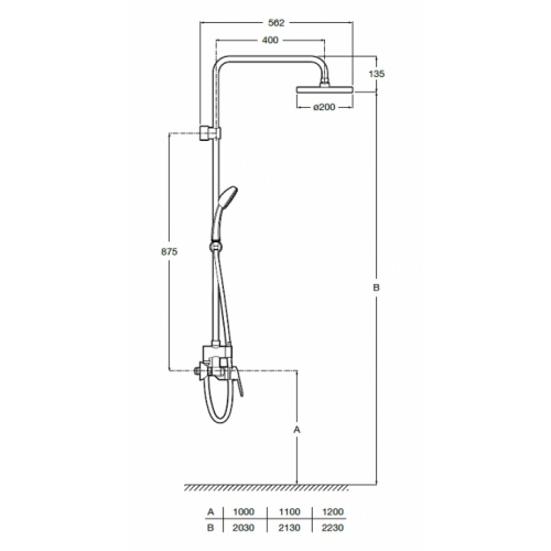 Colonne de douche Victoria Monocommande de Roca Colonne victoria mono côte 2