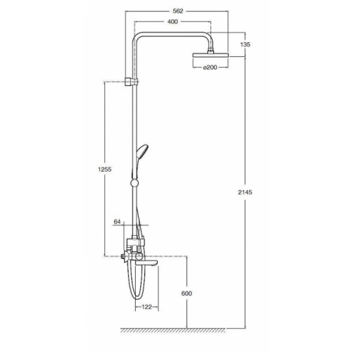 Colonne de douche bain Victoria T de Roca** Colonne victoria bd côte 2