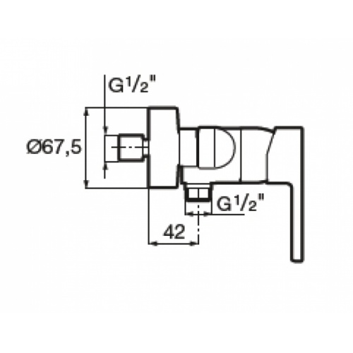 Mitigeur Douche mural TERAS de Roca** Teras douche mural schéma 3 Mitigeur Douche mural TERAS de Roca** Teras douche mural schéma 3