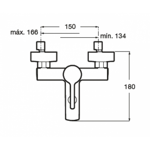 Mitigeur Bain Douche mural TERAS de Roca** Teras bain douche mural côtes 1