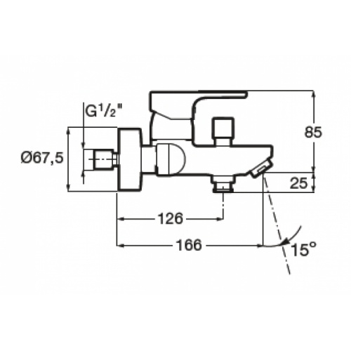 Mitigeur Bain Douche mural TERAS de Roca** Teras bain douche mural côtes 3
