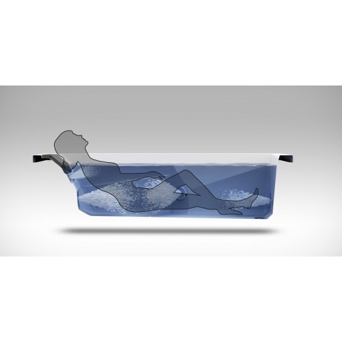 Baignoire balnéo MyWay Jacuzzi 170 x75 - Gauche - Rainbow - Sans robinetterie Myway silhouette côté Baignoire balnéo MyWay Jacuzzi 170 x75 - Gauche - Rainbow - Sans robinetterie Myway silhouette côté