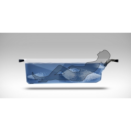 Baignoire balnéo MyWay Jacuzzi 180 x80 - Droite - Rainbow - Avec robinetterie Myway d silhouette côté Baignoire balnéo MyWay Jacuzzi 180 x80 - Droite - Rainbow - Avec robinetterie Myway d silhouette côté