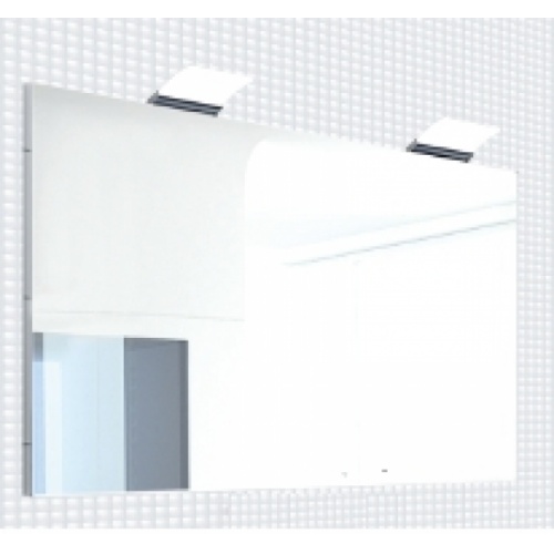 Meuble vasque 130 cm SOLANO avec miroir et éclairage Gris Typhon - Bloc Miroir Solano miroir