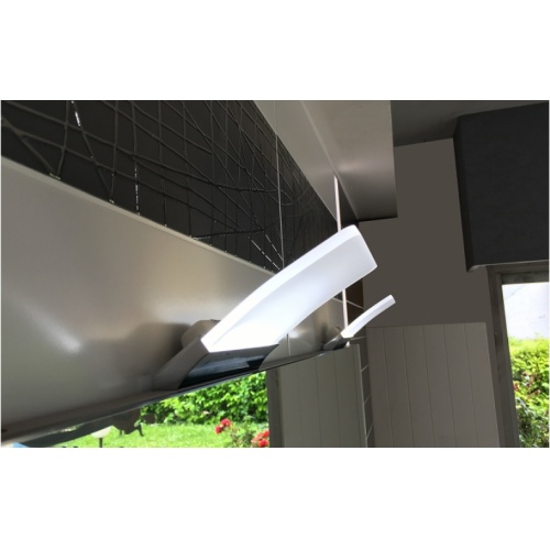 Meuble vasque 130 cm SOLANO avec miroir et éclairage Gris Typhon - Bloc Miroir Solano éclairage profil