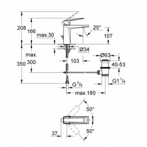 Mitigeur Lavabo Allure Brillant M Grohe Allure brillant côtes Mitigeur Lavabo Allure Brillant M Grohe Allure brillant côtes