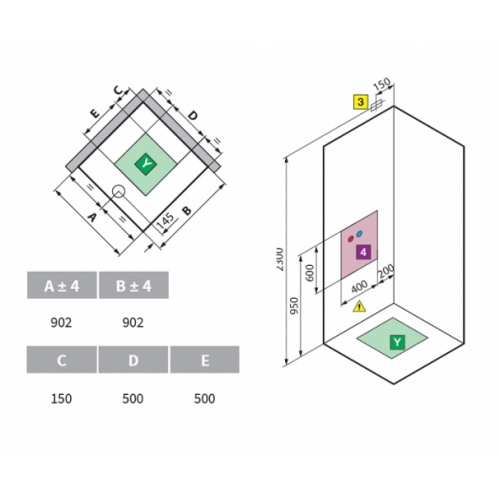Cabine Eon A90 Hydromassage coulissante Mitigeur Mécanique Receveur 11.5 cm Eon schéma pose gf a 90 Cabine Eon A90 Hydromassage coulissante Mitigeur Mécanique Receveur 11.5 cm Eon schéma pose gf a 90