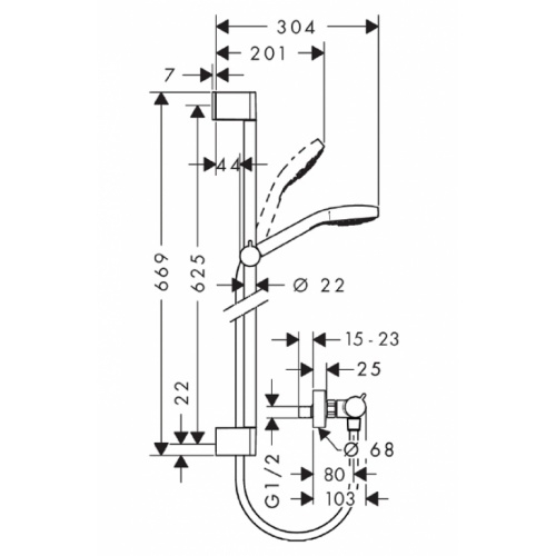 Combi Ecostat Croma Select S Vario Comfort 0.65m 27013400** Combi croma select s vario comfort côtes Combi Ecostat Croma Select S Vario Comfort 0.65m 27013400** Combi croma select s vario comfort côtes