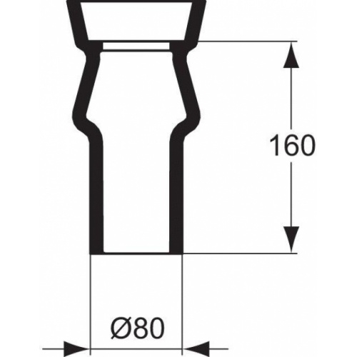 Tubulure courte pour pack WC ASPIRAMBO Porcher p286101