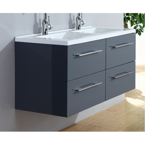 Meuble double vasque 117 Saturn 2.0 Gris Brillant sans miroir 0 120 gris 5 Meuble double vasque 117 Saturn 2.0 Gris Brillant sans miroir 0 120 gris 5