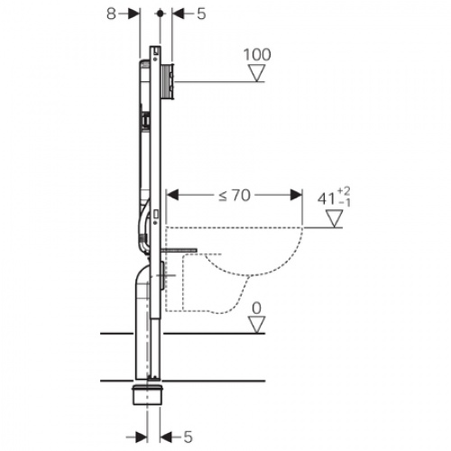 Bâti-support Duofix PLUS UP720 extra-plat en applique SIGMA08 111 796 001 cotes laterales Bâti-support Duofix PLUS UP720 extra-plat en applique SIGMA08 111 796 001 cotes laterales