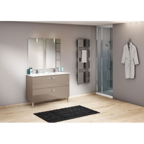 Meuble double vasque 120 cm CHANGO Cristal Argile Meuble double vasque 120 cm CHANGO Cristal Argile
