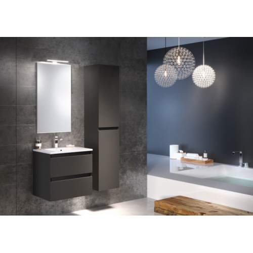 Meuble simple vasque 60 cm RIVAGE Opale Anthracite Meuble simple vasque 60 cm RIVAGE Opale Anthracite