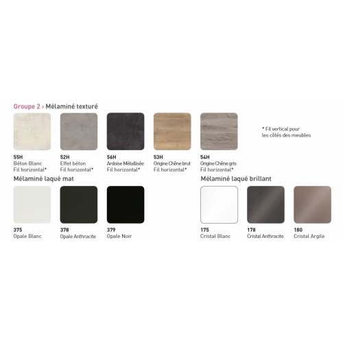 Meuble double vasque SWING 120 cm Effet béton Coloris G2 SWING 2020