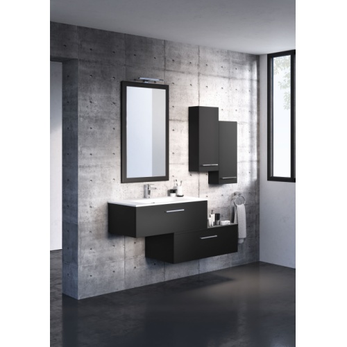 Meuble simple vasque SWING 90 cm Opale Noir Meuble simple vasque SWING 90 cm Opale Noir