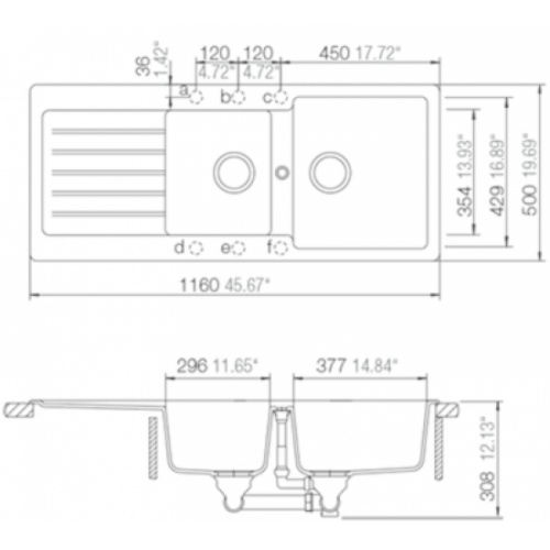 Evier de cuisine Typos 2 cuves EV 5121 Alpina Typos d 200
