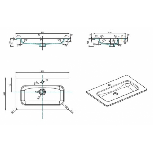 Meuble simple vasque 80cm TOOLA Ivoire sans miroir Plan tech toola 80 Meuble simple vasque 80cm TOOLA Ivoire sans miroir Plan tech toola 80