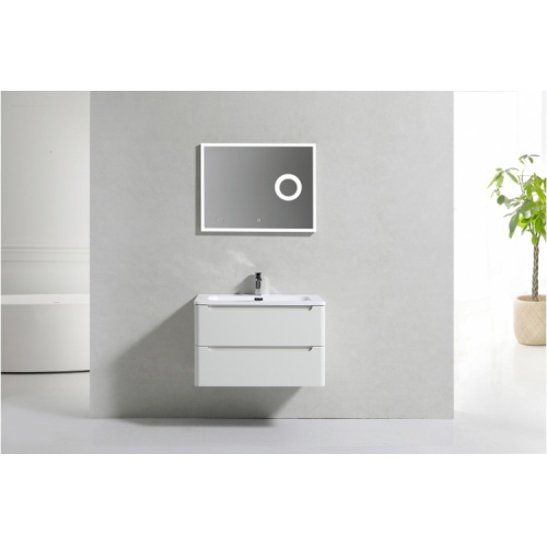 Meuble simple vasque 80cm TOOLA Ivoire sans miroir