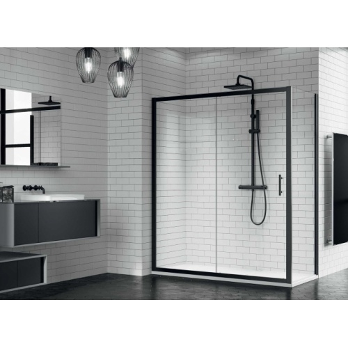 Porte coulissante ZEPHYROS 2.0 2P - Verre transparent - Profilés Noir - 160cm Zephyros 2p noir +transparent Porte coulissante ZEPHYROS 2.0 2P - Verre transparent - Profilés Noir - 160cm Zephyros 2p noir +transparent