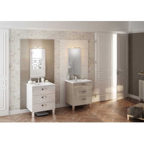 Meuble simple vasque TRENDY 90 cm Cristal Argile TRENDY Cristal Argile et Blanc 2019 Meuble simple vasque TRENDY 90 cm Cristal Argile TRENDY Cristal Argile et Blanc 2019