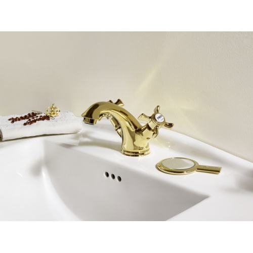 Mélangeur lavabo CHAMBORD rétro Doré PVD - CH10856P Ch10852 amb