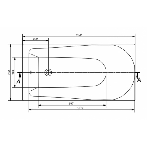 Baignoire rectangulaire 140x70 Flavia sans tablier Flavia technique 140 Baignoire rectangulaire 140x70 Flavia sans tablier Flavia technique 140