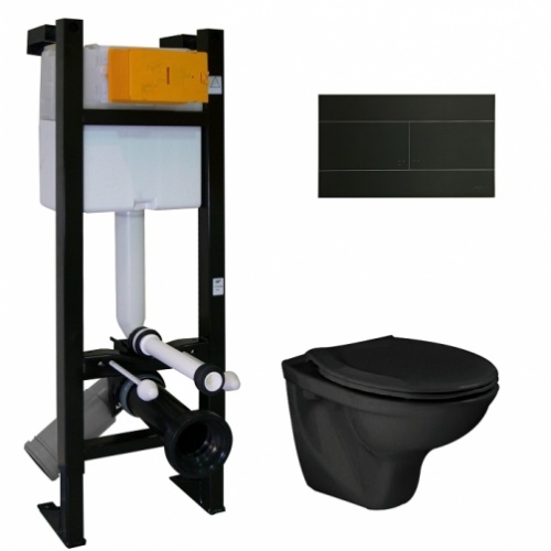 Ensemble Bâti-support Evo + cuvette Lyra noire+ plaque noire Ensemble Bâti-support Evo + cuvette Lyra noire+ plaque noire