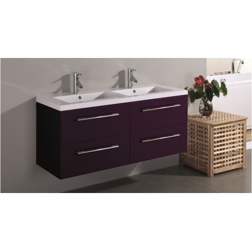 Meuble double vasque 117 Saturn 2.0 Aubergine SANS miroir** Cascade 120 sans miroir Meuble double vasque 117 Saturn 2.0 Aubergine SANS miroir** Cascade 120 sans miroir