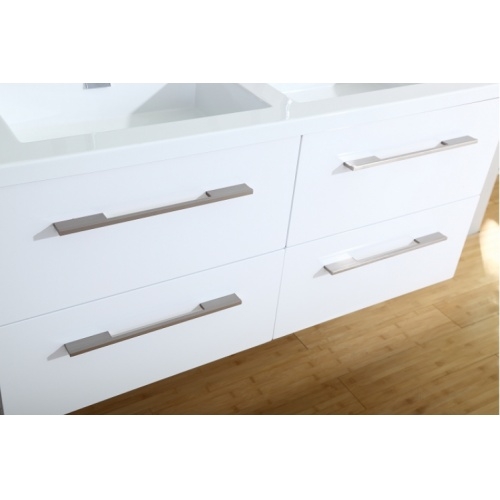 Meuble double vasque 117 Saturn 2.0 Blanc Brillant SANS miroir** 0 120 blanc brillant tiroirs 