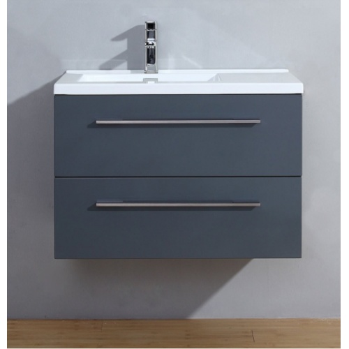 Meuble simple vasque 77 Saturn 2.0 Gris Brillant sans miroir Meuble simple vasque 77 Saturn 2.0 Gris Brillant sans miroir