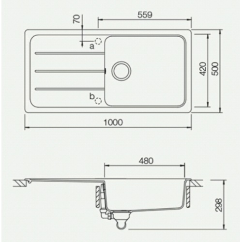 Evier de cuisine Berlin 1.5 Cuves EV 2611 Nera Ev26011 pl 156ca4e2