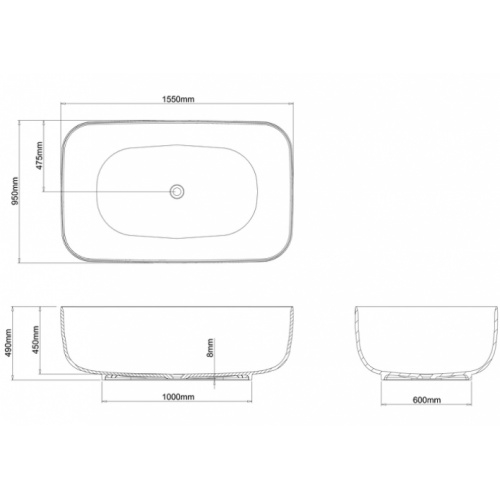 Baignoire à poser CLEARWATER Duo Duo clearwater n26cs cotes Baignoire à poser CLEARWATER Duo Duo clearwater n26cs cotes
