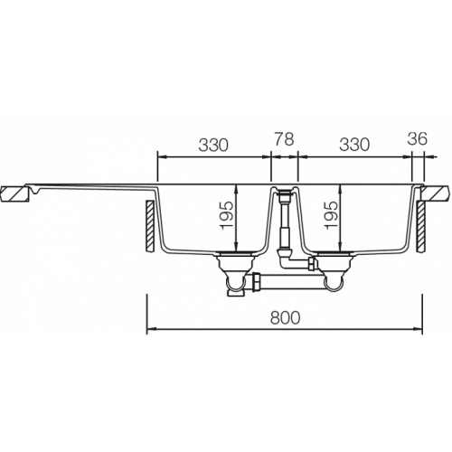Evier de cuisine CRISTADUR Mono Double cuve Puro - JS Schock Mono evc1921 côte 2 Evier de cuisine CRISTADUR Mono Double cuve Puro - JS Schock Mono evc1921 côte 2