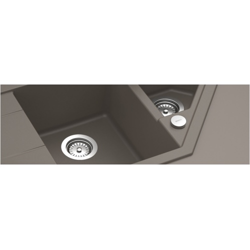 Evier de cuisine d'angle SIGNUS 1.5 Cuve Cristadur Polaris Cristadur signus evier d'angle evc 22432 ambiance zoom Evier de cuisine d'angle SIGNUS 1.5 Cuve Cristadur Polaris Cristadur signus evier d'angle evc 22432 ambiance zoom